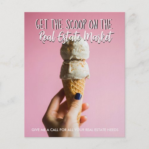 real estate ice_cream scoop referrals Announcement Flyer