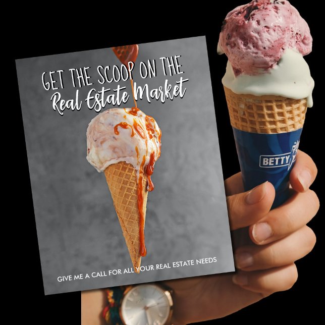 real estate ice-cream scoop referrals Announcement Flyer (Creator Uploaded)