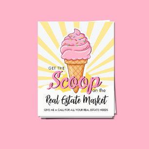 Real Estate Ice-Cream Scoop Referrals Flyer Fun