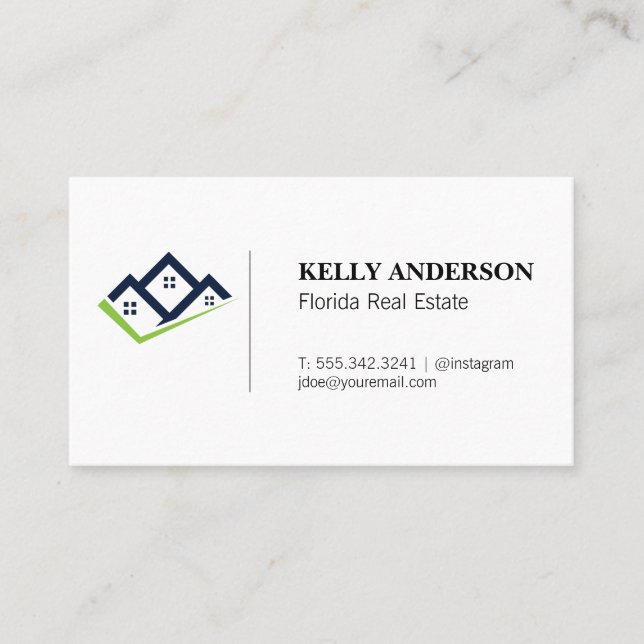 Real Estate Icon Business Card (Front)