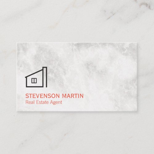 Real Estate Industry Executive Marble Business Card