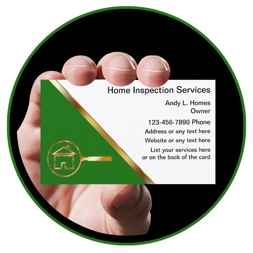 Real Estate Inspector Business Cards
