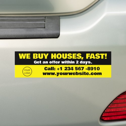Real Estate Investor Bumper Sticker We Buy Houses
