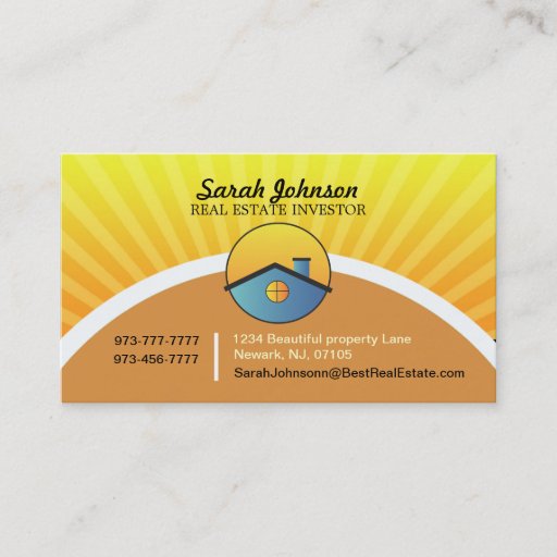 Customizable Real Estate Investor Business Card Template