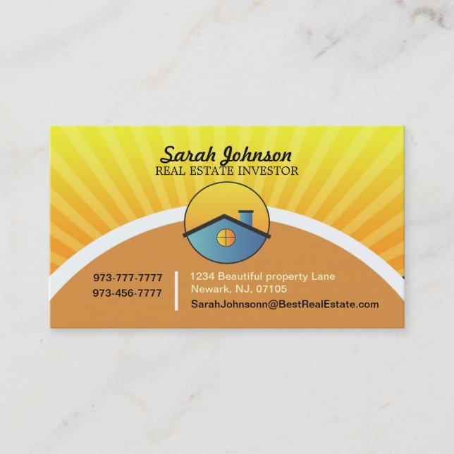 Real Estate Investor Business Card Template (Front)