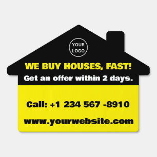 Real Estate Investor Business Sign - We Buy Houses