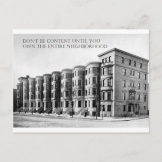 Real Estate Investor Buy the Whole Neighborhood Postcard