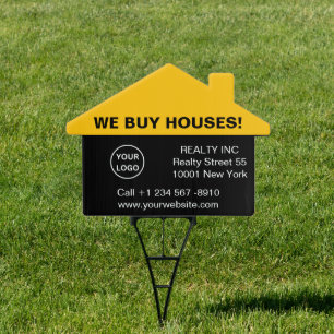 Real Estate Investor Professional We Buy Houses Sign