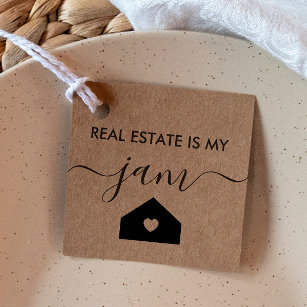 Real Estate is My Jam Gift Tag, Realtor Tag, Kraft Favor Tags