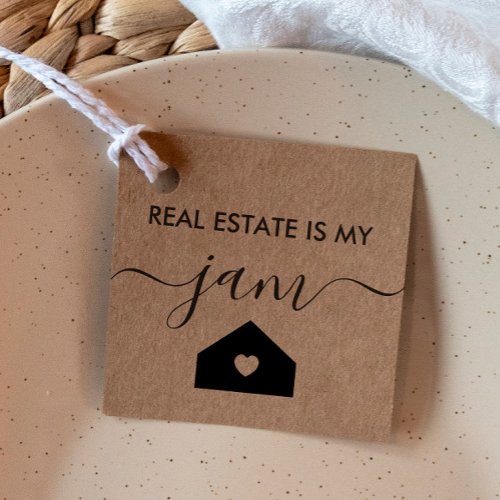 Real Estate is My Jam Gift Tag Realtor Tag Kraft Favor Tags