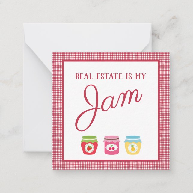 Real Estate is my Jam Pop By Note Card (Front)