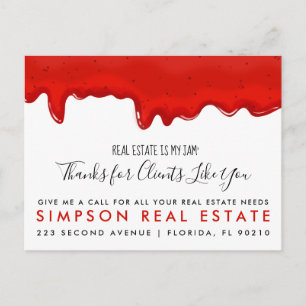 real estate is my Jam referrals Announcement Postcard
