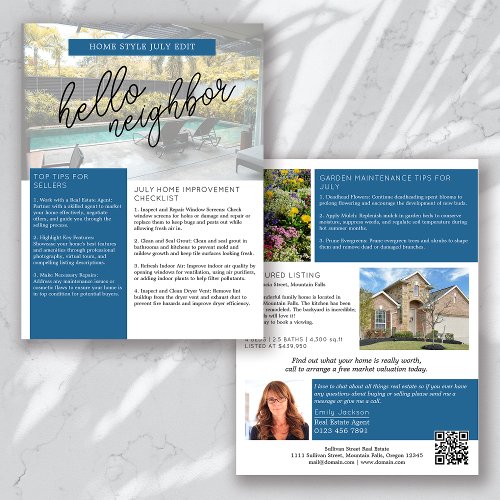 Real Estate July Newsletter Promotional Farming Flyer