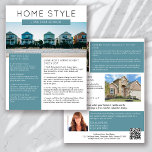 Real Estate June Newsletter Promotional Farming Flyer<br><div class="desc">This HOME STYLE real estate marketing newsletter will raise your brand awareness and generate new leads. The modern design will catch the eye of your potential clients and let them know that you are the friendly,  knowledgeable real estate agent.</div>