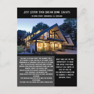 Real Estate Just Listed Postcard