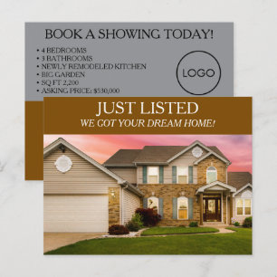 Real Estate Just Listed Postcard   Minimal