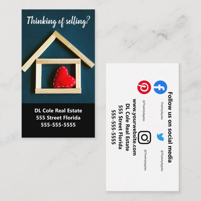 Real Estate key client like you small business Business Card (Front/Back)