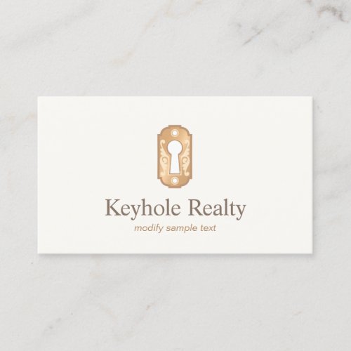 Real Estate Key Hole Business Card