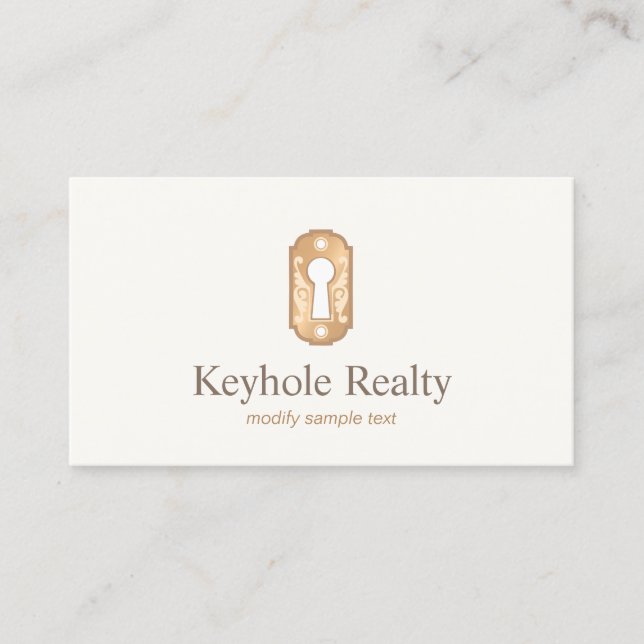 Real Estate Key Hole Business Card (Front)