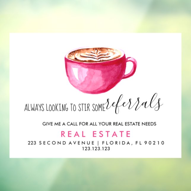 real estate Latte referrals Announcement sign (Sheet 3)