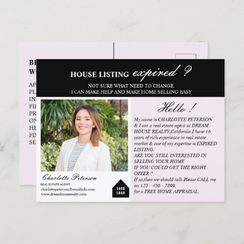 Real Estate Lead Generating Expired Listing Postcard