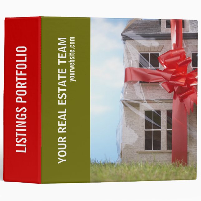 Real Estate Listings Portfolio Vinyl Binder (Front/Spine)