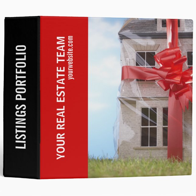 Real Estate Listings Portfolio Vinyl Binder (Front/Spine)