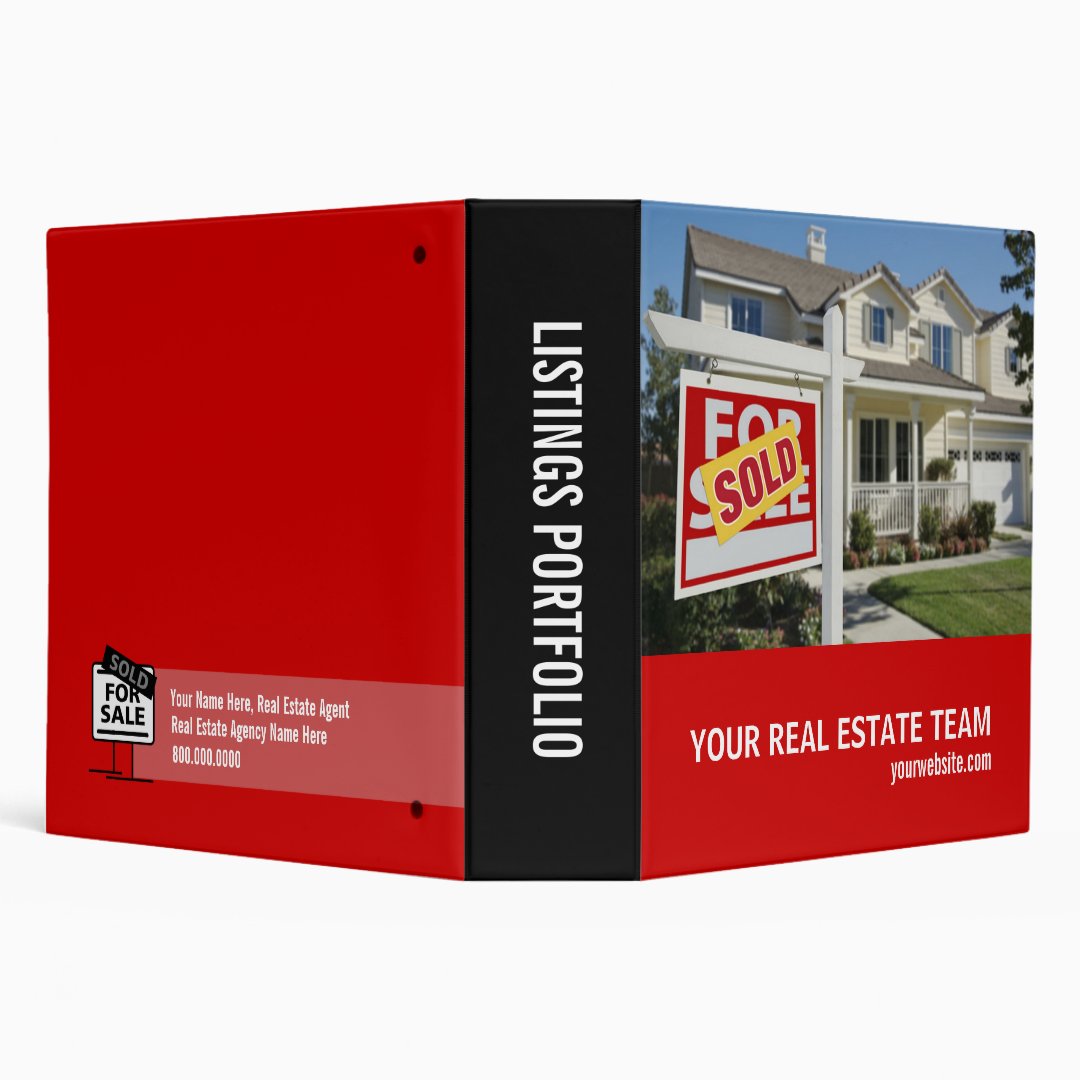 Real Estate Listings Portfolio Vinyl Binder Zazzle