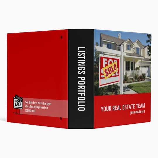 Real Estate Listings Portfolio Vinyl Binder