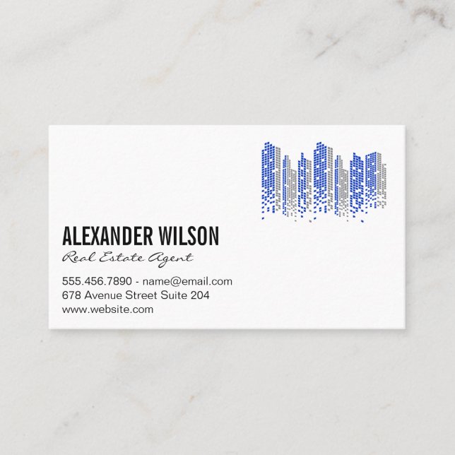 Real Estate Logo | Buildings Business Card (Front)