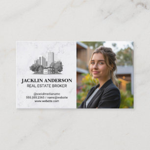Real Estate Logo Business Woman Model Card