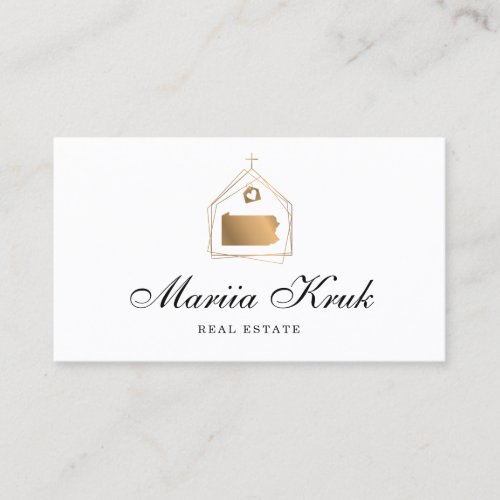 real estate logo for Mariia Business Card