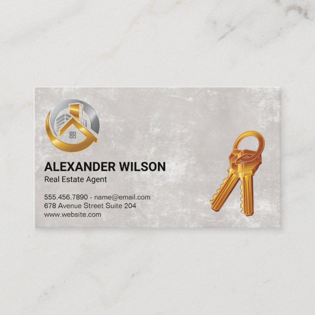 Real Estate Logo | Keys Business Card (Front)