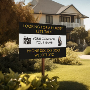 Real Estate Logo Marketing Custom Logo Photo Lawn Sign