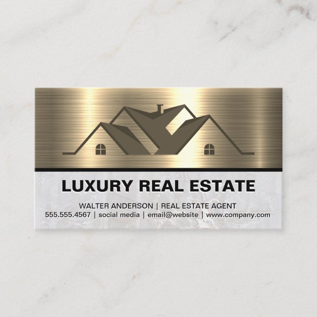 Real Estate Logo | Properties Business Card (Front)