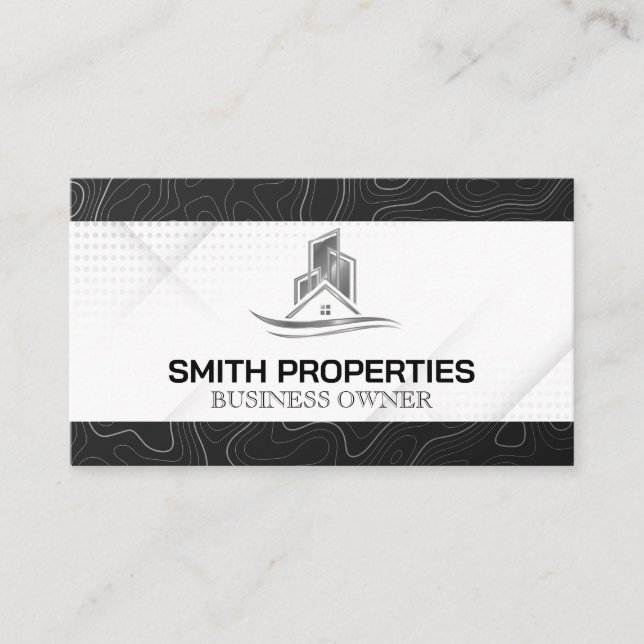 Real Estate Logo | Properties Business Card (Front)