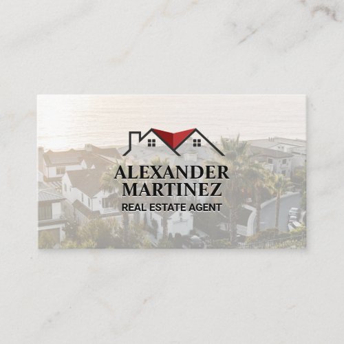 Real Estate Logo  Properties by the Sea Business Card