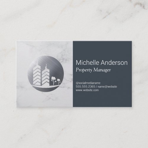 Real Estate Logo  Property Manager Business Card