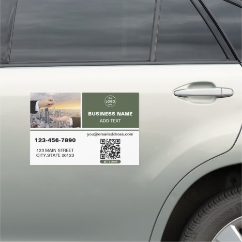 Real Estate Logo QR Code Photo Car Magnet