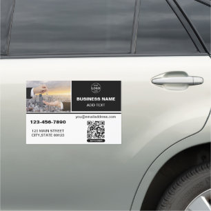 Real Estate Logo QR Code Photo Car Magnet
