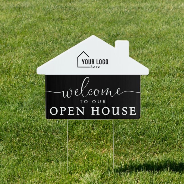 Real Estate Logo Welcome to Our Open House Sign (Insitu)
