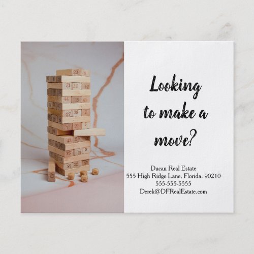 Real Estate Make a Move chess marketing strategy P Flyer