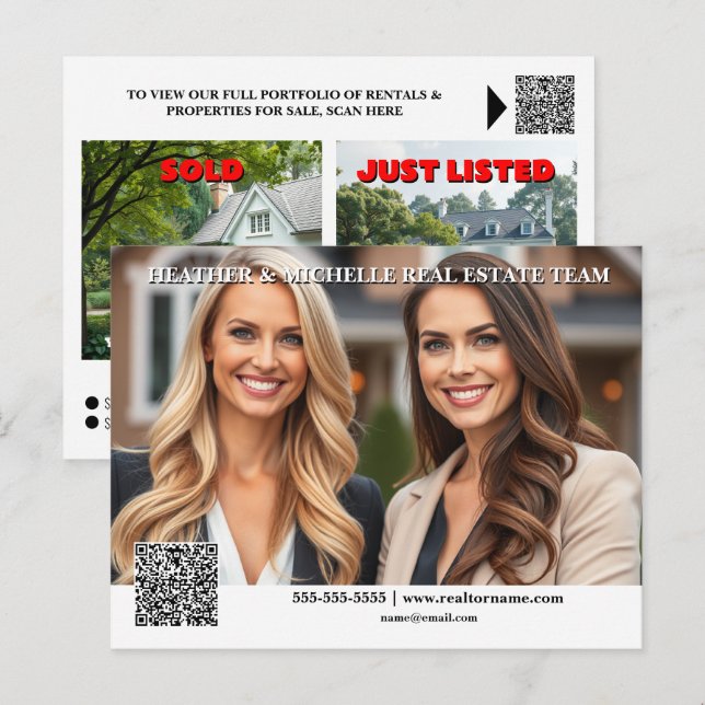 Real Estate market lead generating editable photo Postcard (Front/Back)