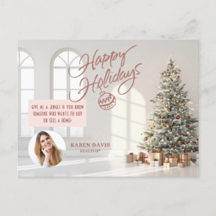 Real Estate Marketing Christmas Holiday Postcard