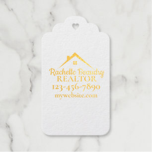 Real Estate Marketing Custom Realtor Foil Gift Tags