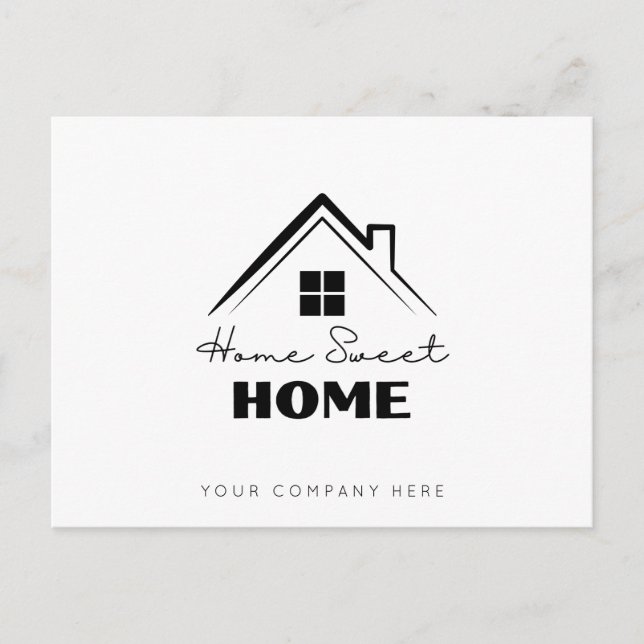 Real Estate Marketing Home Sweet Home  Postcard (Front)