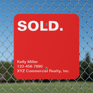 Real Estate Marketing Selling SOLD Customized Metal Sign