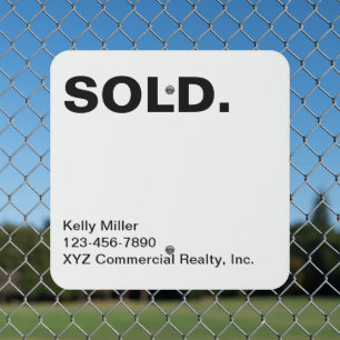 Real Estate Marketing Selling SOLD Personalized Metal Sign