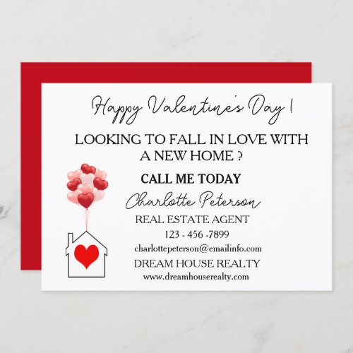 Real Estate Marketing Valentines Day  Holiday Card