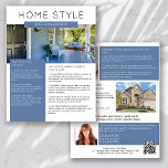 Real Estate May Newsletter Promotional Farming Flyer<br><div class="desc">This HOME STYLE real estate marketing newsletter will raise your brand awareness and generate new leads. The modern design will catch the eye of your potential clients and let them know that you are the friendly,  knowledgeable real estate agent.</div>